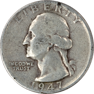 1947-S Washington Silver Quarter CIRC Main Image