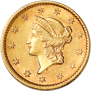 Gold Dollar - Liberty Head - 1853 AU50 Main Image