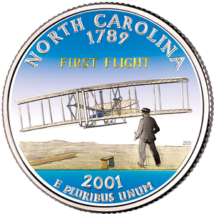 2001 Colorized North Carolina Statehood Quarter Main Image