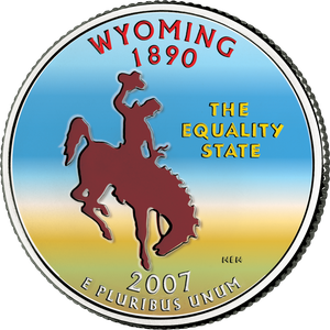 2007 Colorized Wyoming Statehood Quarter Main Image
