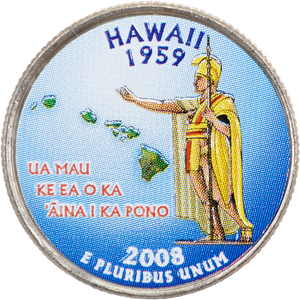 2008 Colorized Hawaii Statehood Quarter Main Image