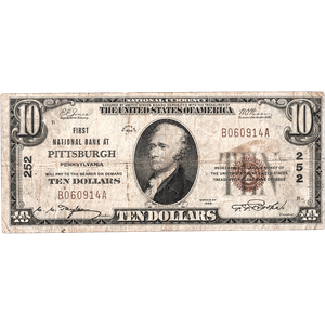 1929 $10 National Bank Note Type 1 Main Image