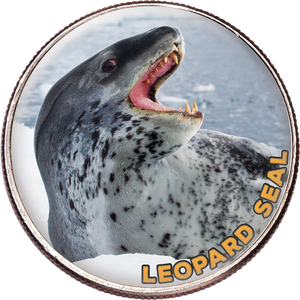 Colorized Kennedy Half Dollar World Wildlife Coin - Leopard Seal Main Image