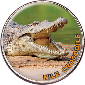 Colorized Kennedy Half Dollar World Wildlife Coin - Nile Crocodile Main Image