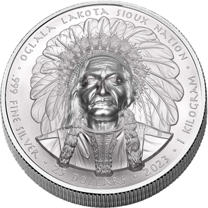 2023 Oglala Lakota 1 Kilo Silver Sitting Bull Main Image