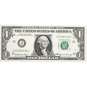 1969 $1 Federal Reserve Star Note, Kansas City Main Image