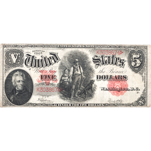 1907 $5 Legal Tender Note, Large Size Main Image