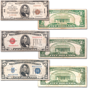 Series 1928-1934 $5 Small-Size Note Type Set Main Image