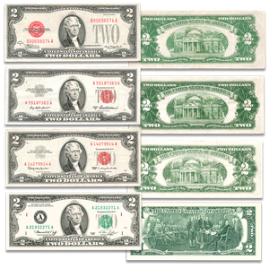 Complete Type Set of Small-Size $2 Notes Main Image
