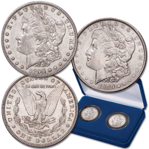 1899-1900 Morgan Silver Dollar Turn of the Century Set with Case Main Image