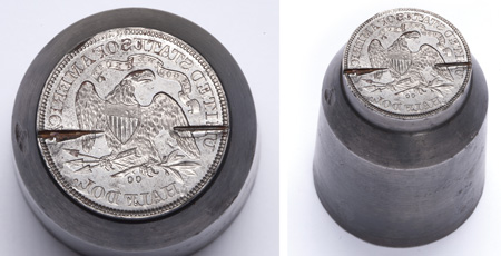 [photo: Reverse A Die for 1870-CC Liberty Seated Half Dollars]