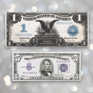 Order Silver Certificate dollar bills at Littleton Coin! Shop expertly graded silver notes by year, type, denomination and condition with our 45-day guarantee!