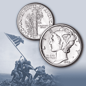 Mercury dimes are the popular ten-cent pieces produced by the United States Mint from 1916 to 1945. Mercury Dimes from Littleton Coin Company always ship fast!
