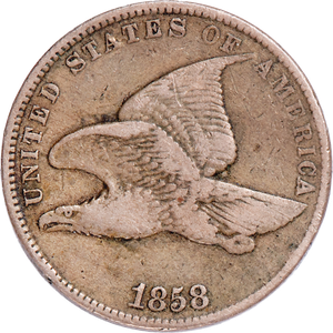 1858 Flying Eagle Cent, Small Letters VG Main Image