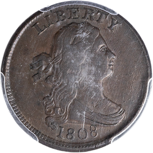 1808 Draped Bust Half Cent, Normal Date Main Image
