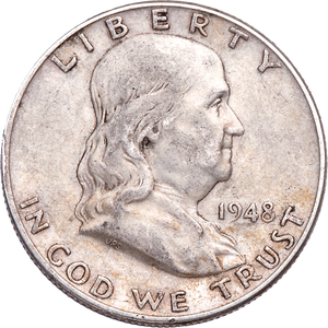 1948 Franklin Half Dollar VF Main Image
