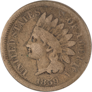 1859 Indian Head Cent, Variety 1 Main Image