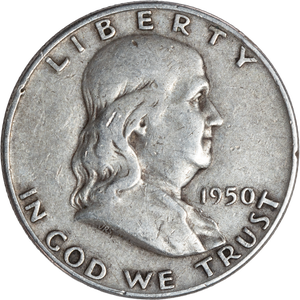 1950-D Franklin Half Dollar CIRC Main Image
