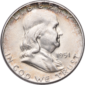 1951 Franklin Half Dollar AU50 Main Image