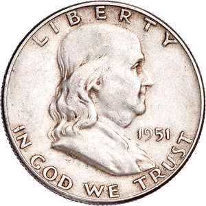 1951 Franklin Half Dollar CIRC Main Image