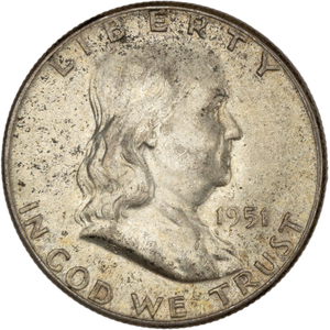 1951 Franklin Half Dollar Main Image