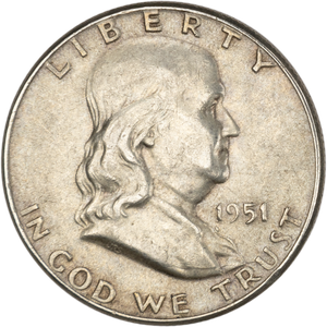 1951 Franklin Half Dollar Main Image