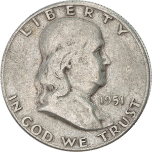 1951 Franklin Half Dollar Main Image