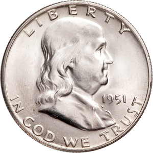 1951-S Franklin Half Dollar MS60 | Littleton Coin Company
