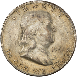 1951-S Franklin Half Dollar Main Image