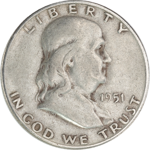 1951-S Franklin Half Dollar Main Image