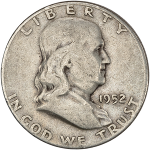 1952-D Franklin Half Dollar VG Main Image