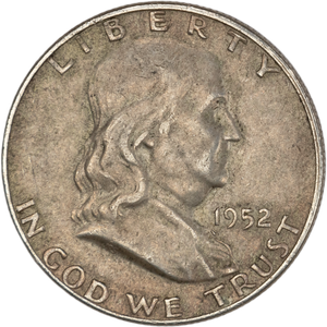 1952-D Franklin Half Dollar XF Main Image