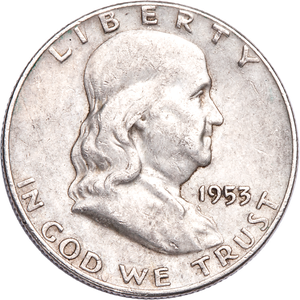 1953-D Franklin Half Dollar VF Main Image
