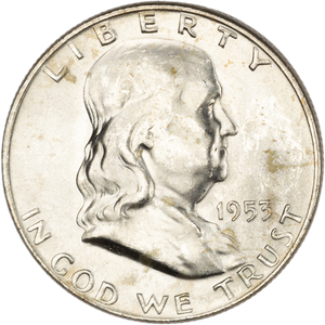 1953-D Franklin Half Dollar MS60 Main Image