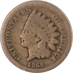 1860 Indian Head Cent, Variety 2, Copper-Nickel, Rounded Bust G Main Image