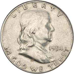 1954 Franklin Half Dollar XF Main Image