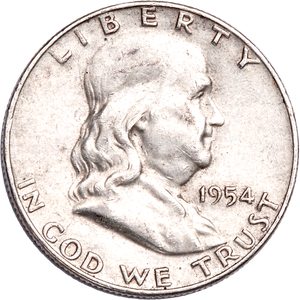 1954-D Franklin Half Dollar VF Main Image