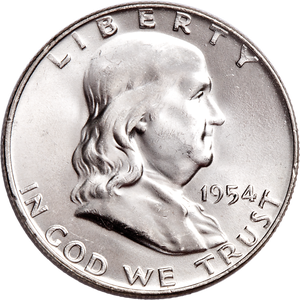 1954-D Franklin Half Dollar MS60 Main Image