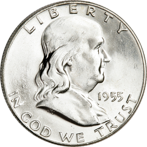 1955 Franklin Half Dollar Main Image