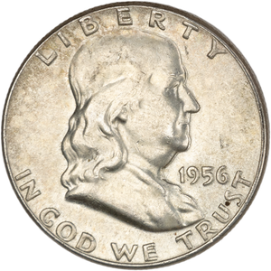 1956 Franklin Half Dollar AU50 Main Image