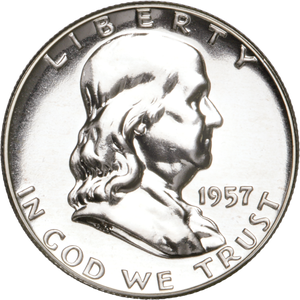 1957 Franklin Half Dollar Proof PR63 Main Image