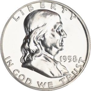 1958 Franklin Half Dollar Proof Main Image