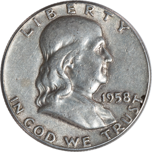 1958 Franklin Half Dollar CIRC Main Image