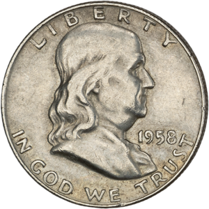 1958-D Franklin Half Dollar XF Main Image