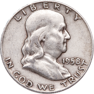 1958-D Franklin Half Dollar CIRC Main Image