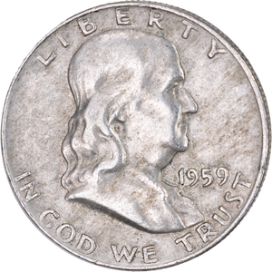 1959 Franklin Half Dollar CIRC Main Image