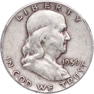 1959-D Franklin Half Dollar CIRC Main Image
