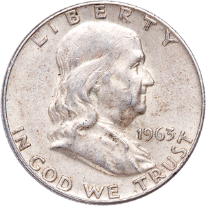 1963-D Franklin Half Dollar VF Main Image