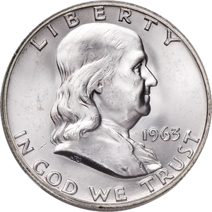 1963-D Franklin Slv Half Dollar NGC MS65 Main Image