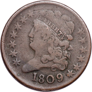 1809 Classic Head Half Cent, Normal Date Main Image